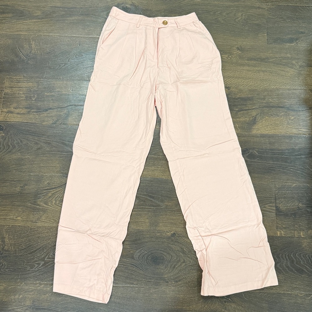 1State Pink Wide Leg Dress Pants